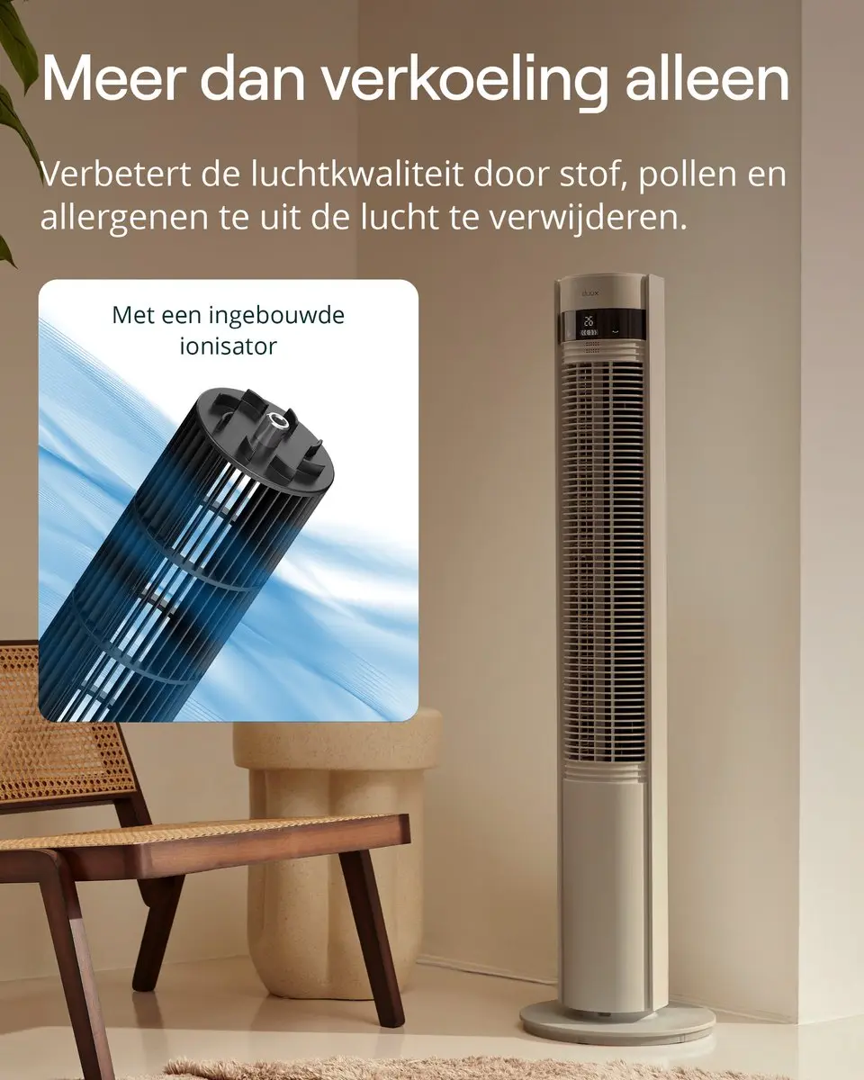Duux Elevate DXTF12 Torenventilator - 26 Snelheden - Greige - afbeelding 4 van 6
