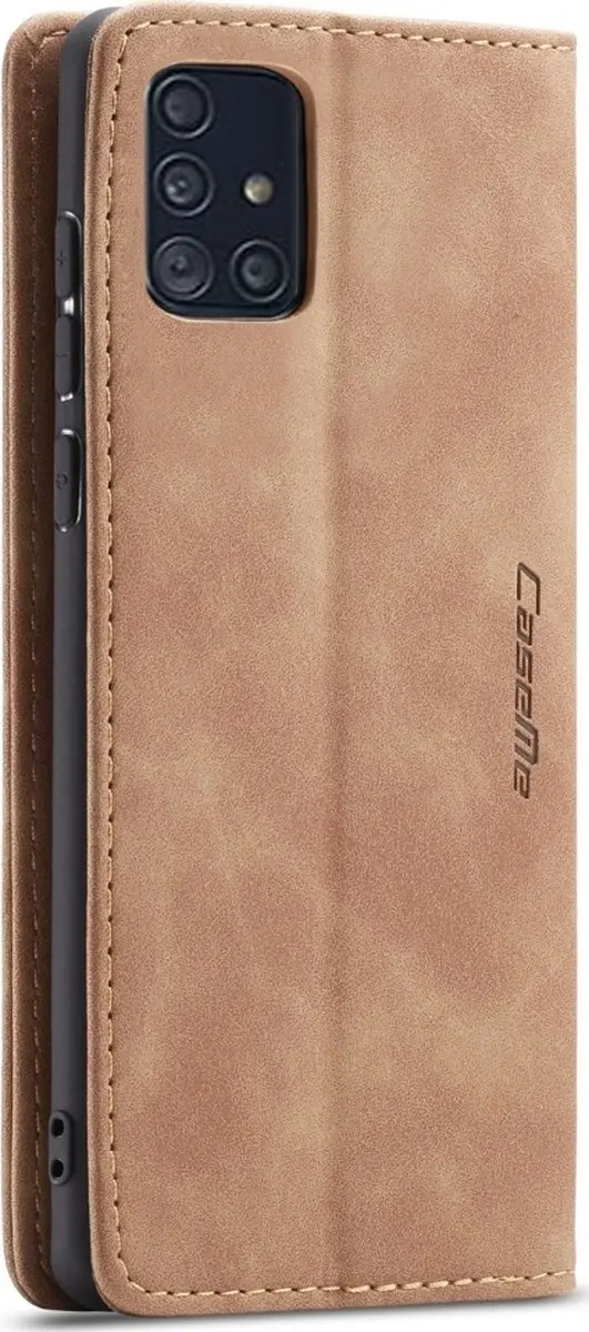 Caseme 013 Bookcase Portemonnee Telefoonhoesje - Samsung Galaxy A71 - 2 Pasjes - Bruin