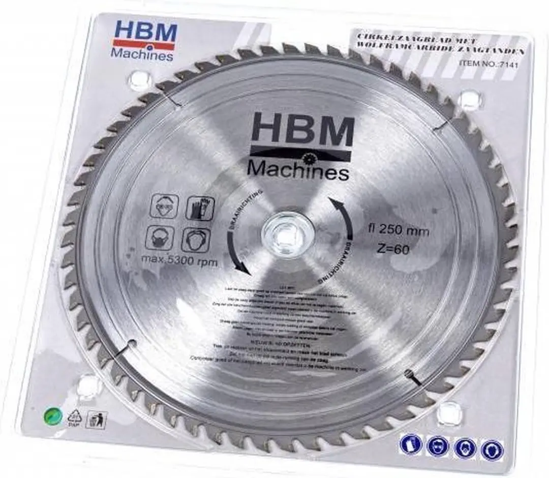 HBM HM Cirkelzaagblad 250mm 24 Tanden - Hout