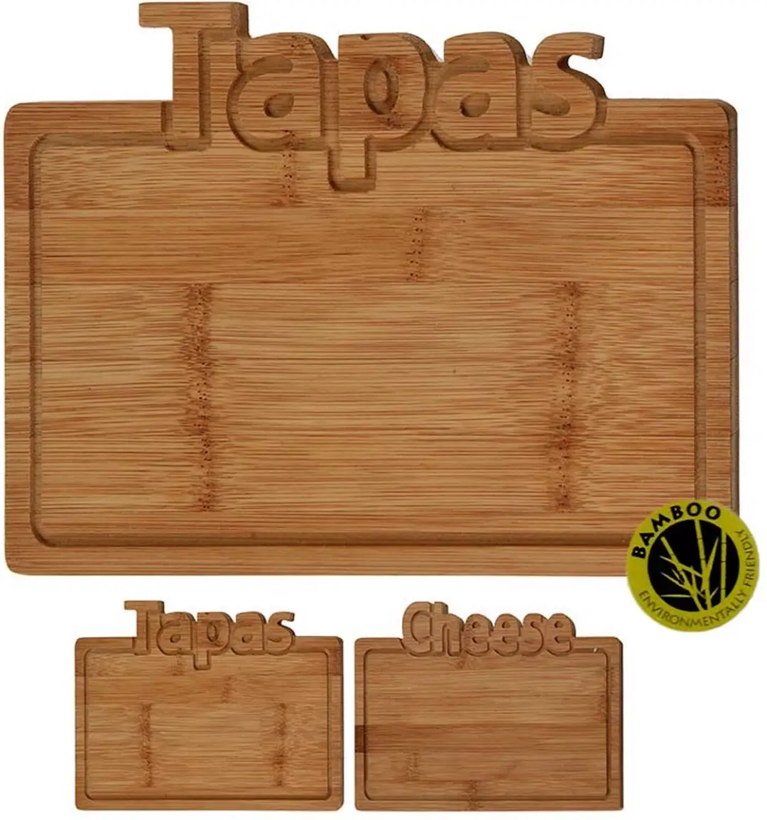 Excellent Houseware Bamboe Tapas Snijplank 25x17cm