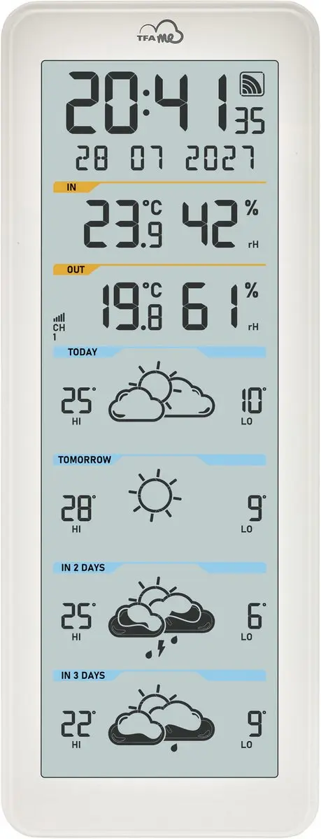 TFA Dostmann TFA.me ID-06 WiFi-weerstation - 4 dagen vooruit