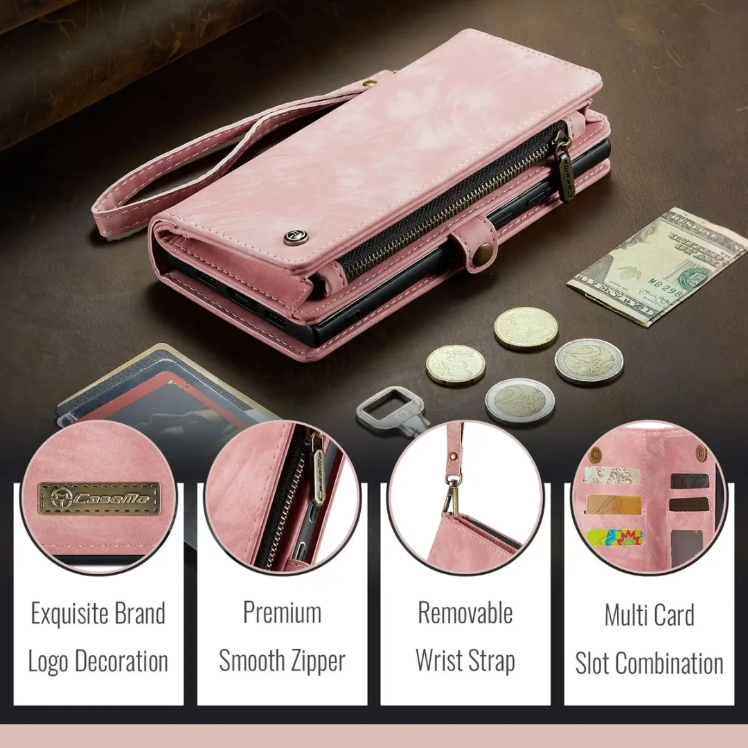 Caseme 008 Hoesje Pixel 11 Pro XL - Roze - 8 Pasjes