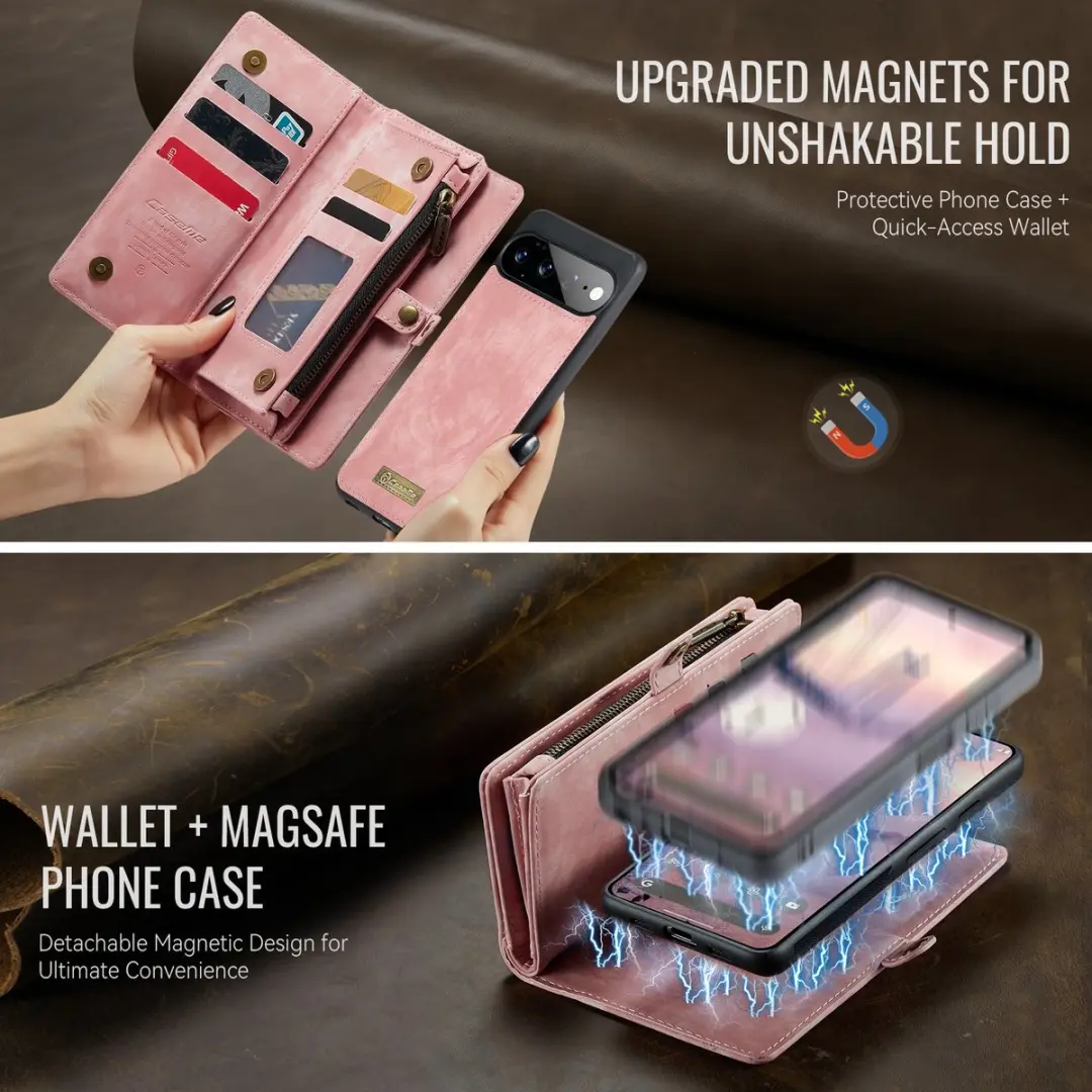 Caseme 008 Hoesje Pixel 11 Pro XL - Roze - 8 Pasjes