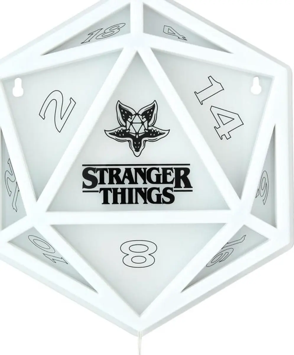 Paladone Stranger Things Neon LED Lamp D20 - Rood licht - Zwart