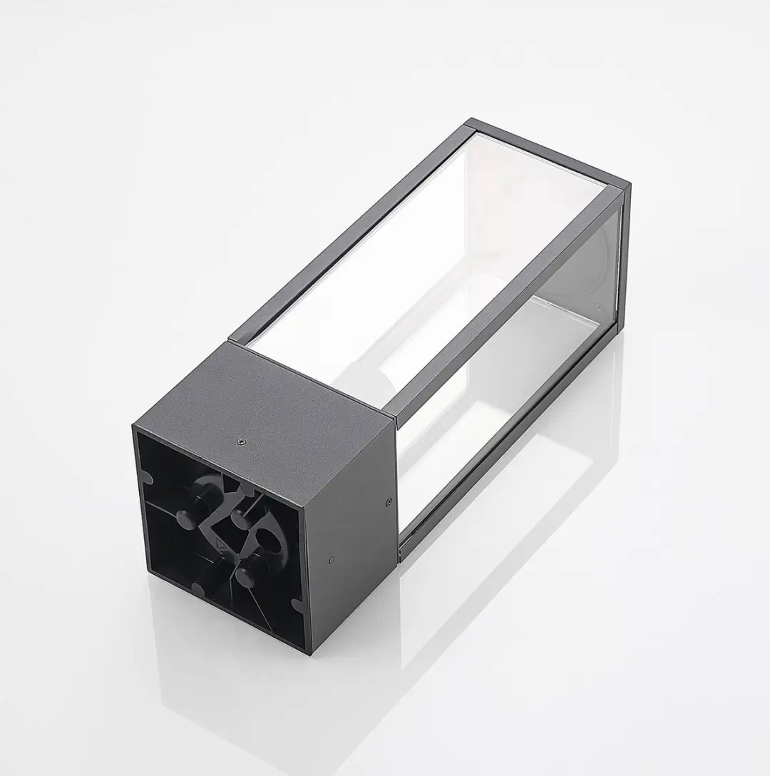 Lindby Sokkellamp Antraciet Glas E27 - 60W