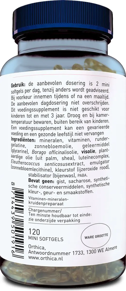 Orthica Teener Multi Multivitaminen 120 Softgels