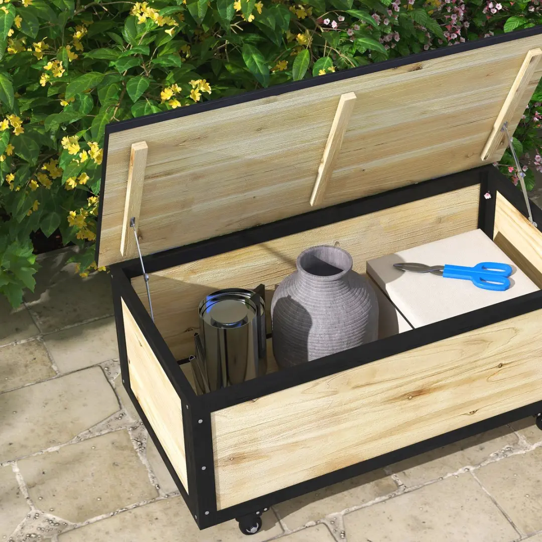 Outsunny Tuinkast Dennenhout 121L - 100x50x43cm - afbeelding 6 van 6
