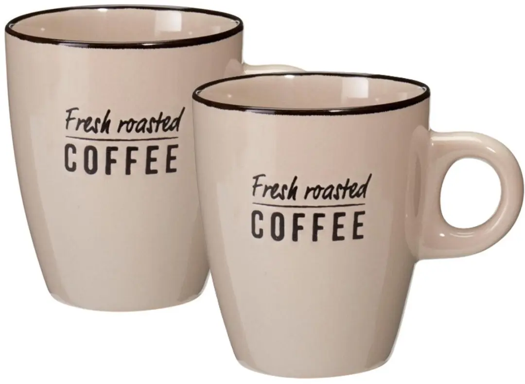 Excellent Houseware Siaki Barista Café Mokken - 8 Stuks 220ml - Beige