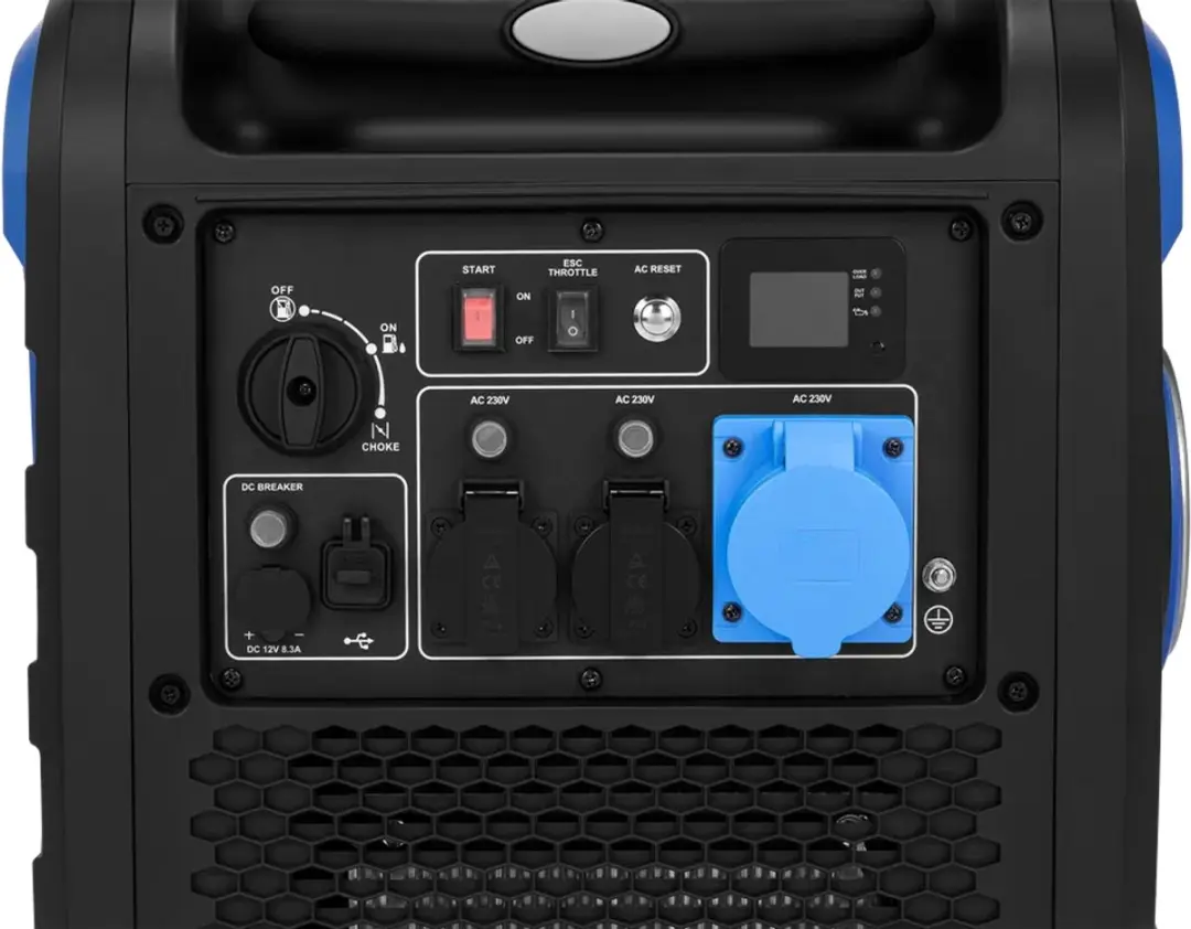 HBM Aggregaat 327cc 6500W - 3x230V USB - Verrijdbaar