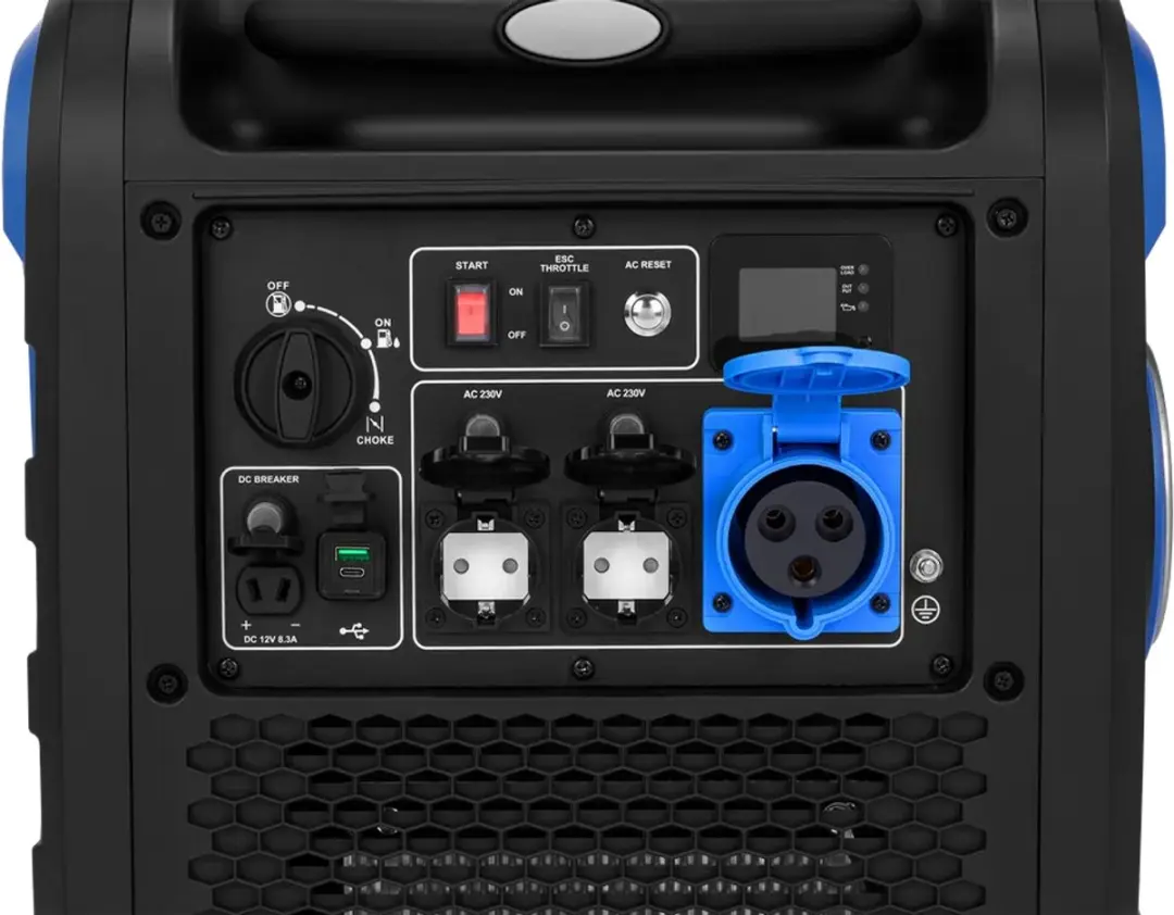HBM Aggregaat 327cc 6500W - 3x230V USB - Verrijdbaar
