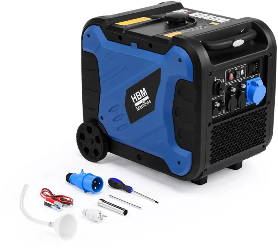 HBM Aggregaat 327cc 6500W - 3x230V USB - Verrijdbaar - afbeelding 6 van 6