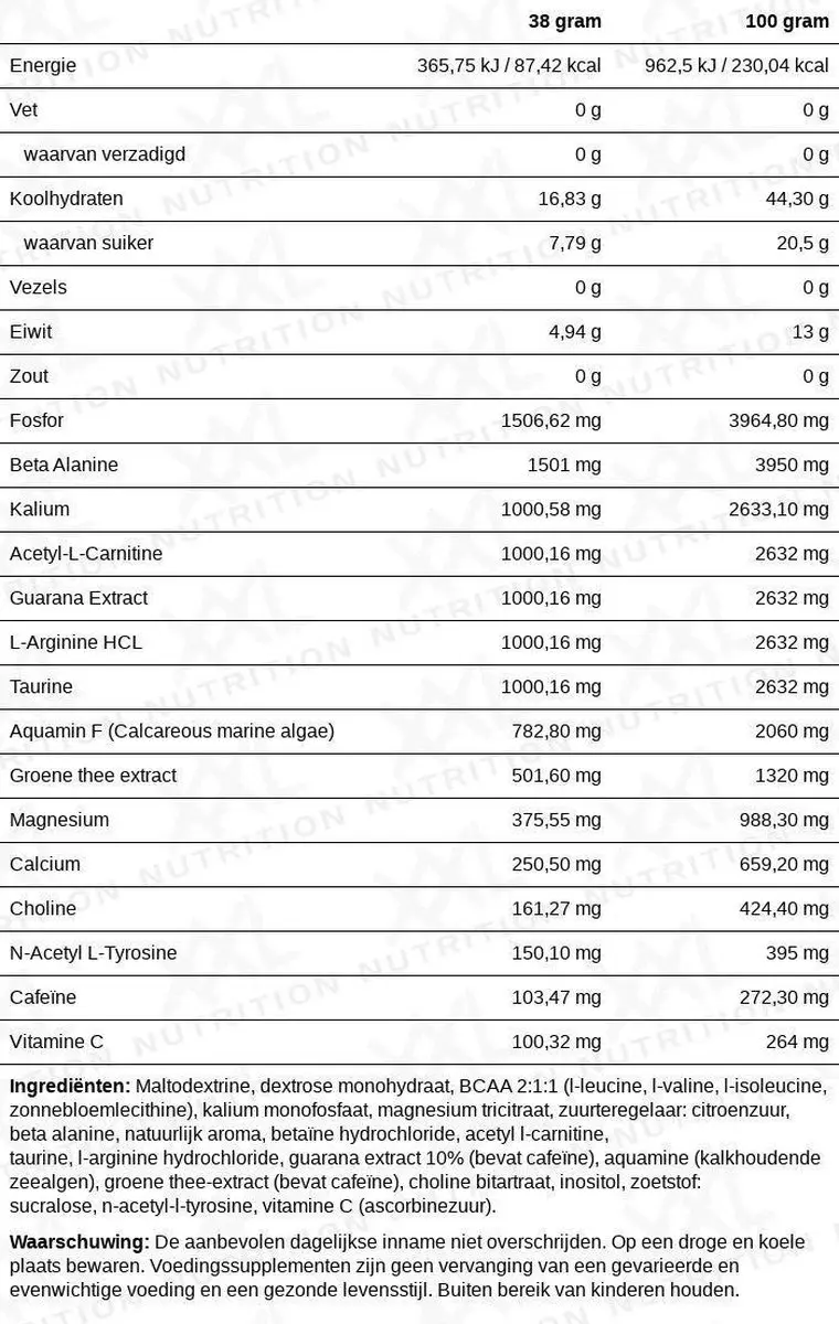 XXL Nutrition Endurance Sportdrank Poeder 1140g - Lemon