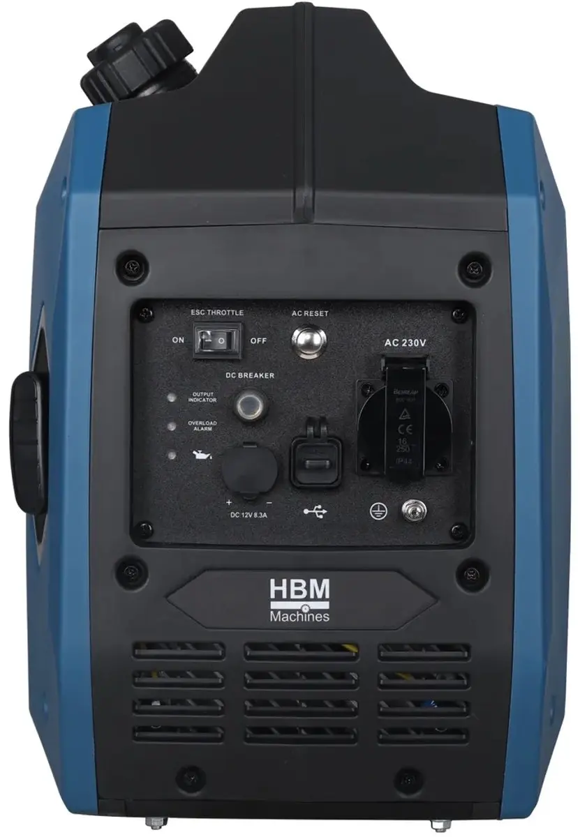 HBM Aggregaat 2000W 79,7cc Benzine - 230V USB-A/USB-C