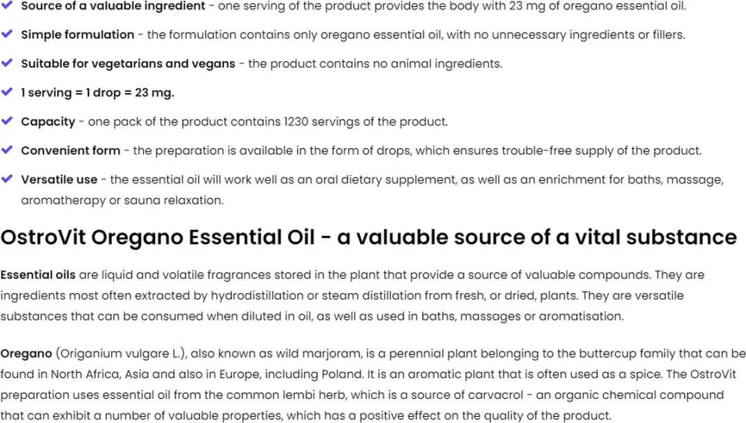 OstroVit Oregano Etherische Olie 15ml
