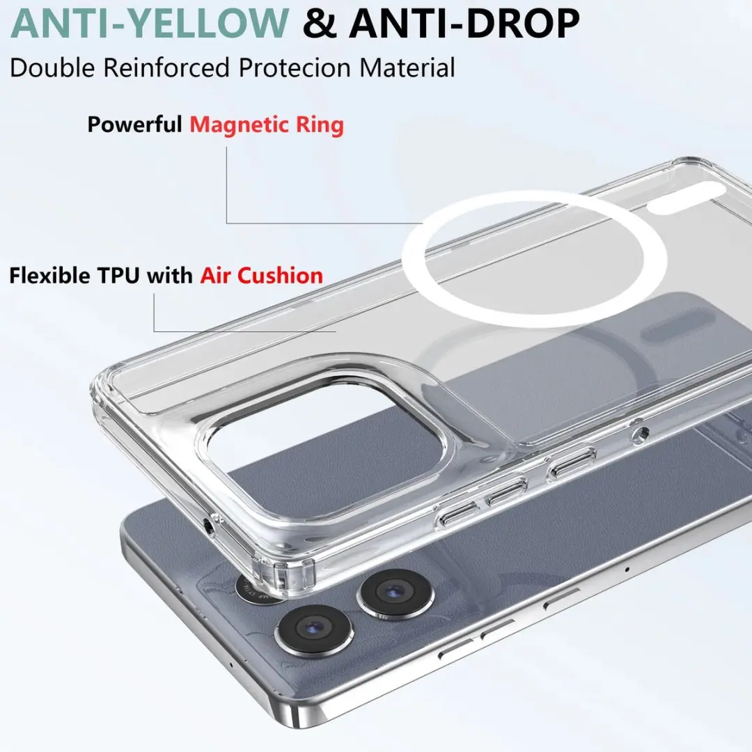 Selected Hoesje Motorola Moto G86 MagSafe Transparant