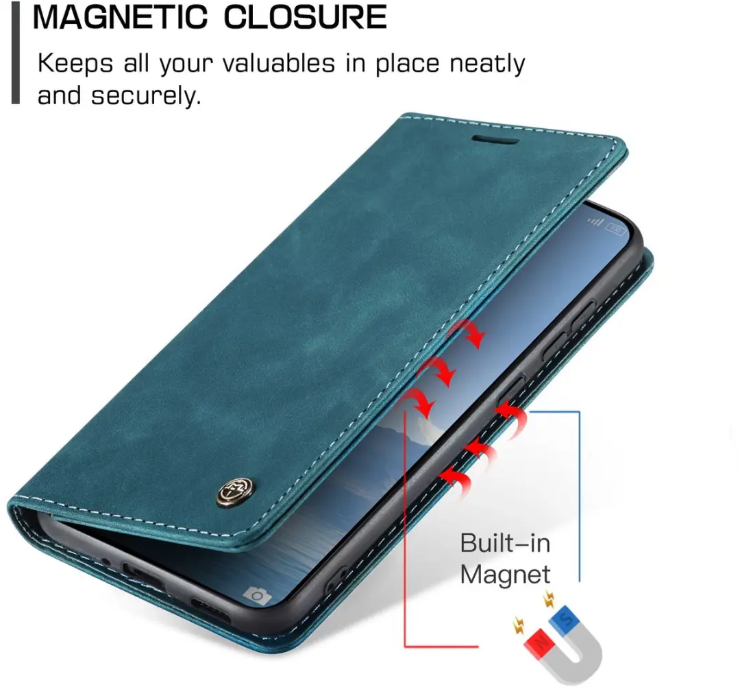 Caseme Hoesje Xiaomi 17T Pro Blauw - 2 Pasjes