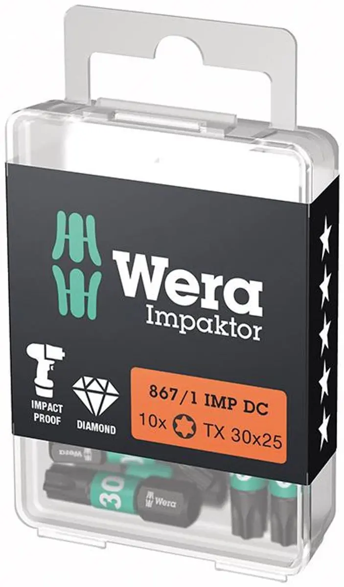 Wera 10x Bit 867/1 IMP DC T30