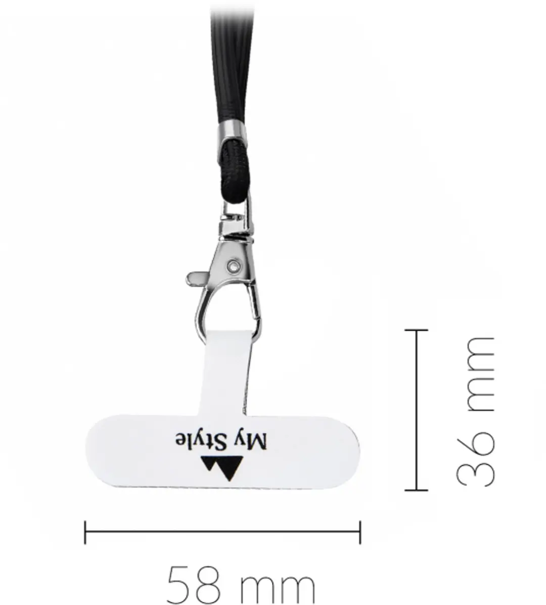 My Style Nylon Patch voor Lanyard - 5 Stuks Wit