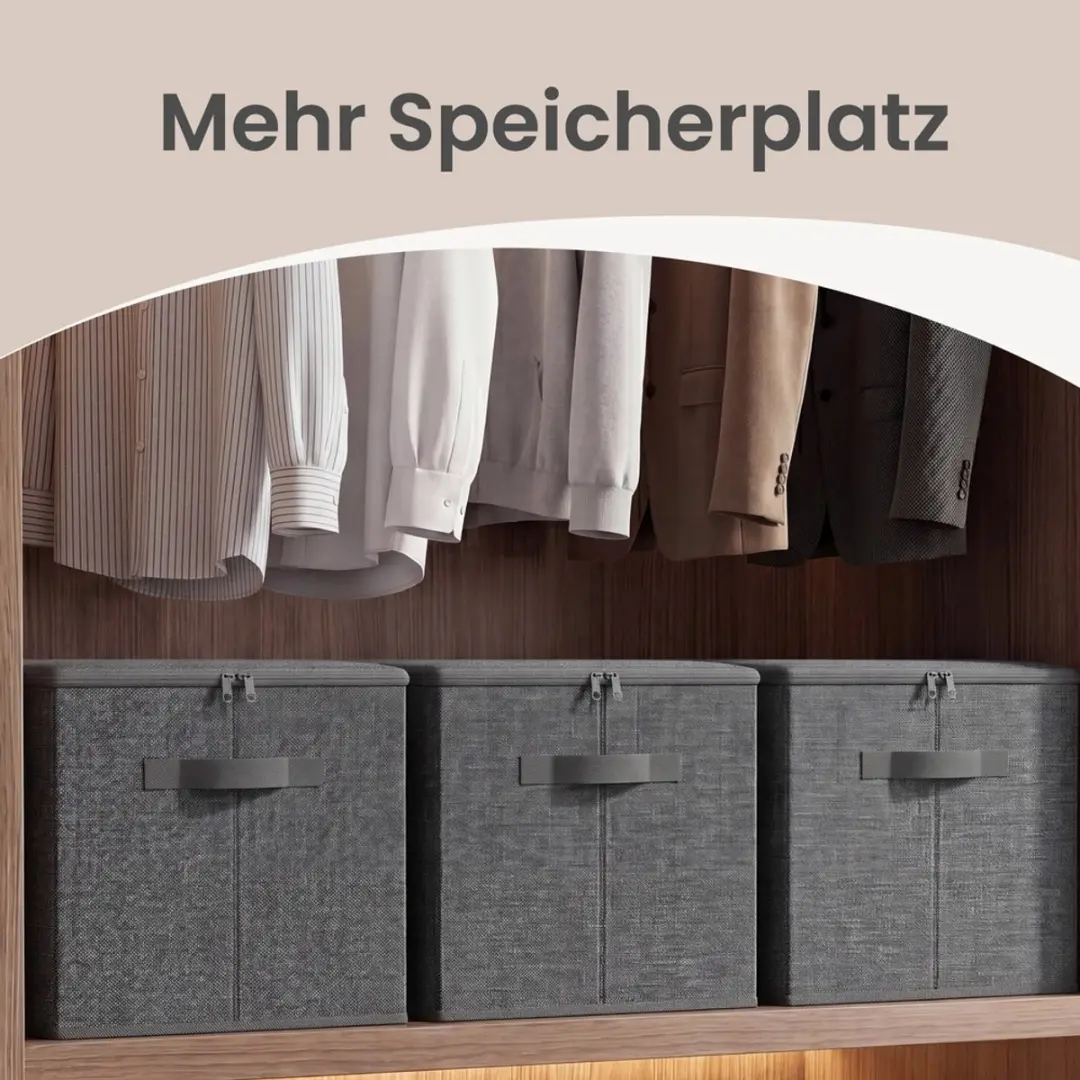 Songmics Opbergdozen Set 3 Grijs 50x30x30cm - afbeelding 6 van 6