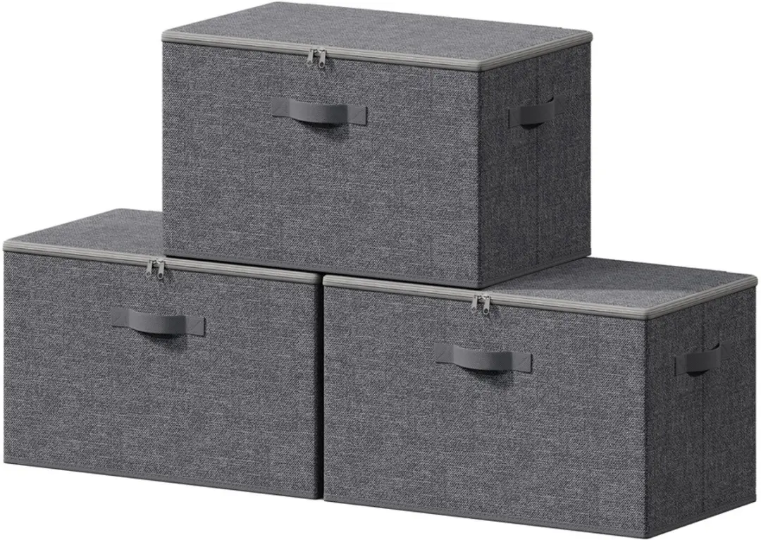 Songmics Opbergdozen Set 3 Grijs 50x30x30cm