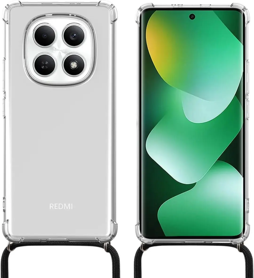 Selected Transparant Hoesje Xiaomi Redmi Note 15 4G - TPU Schokbestendig met Koord