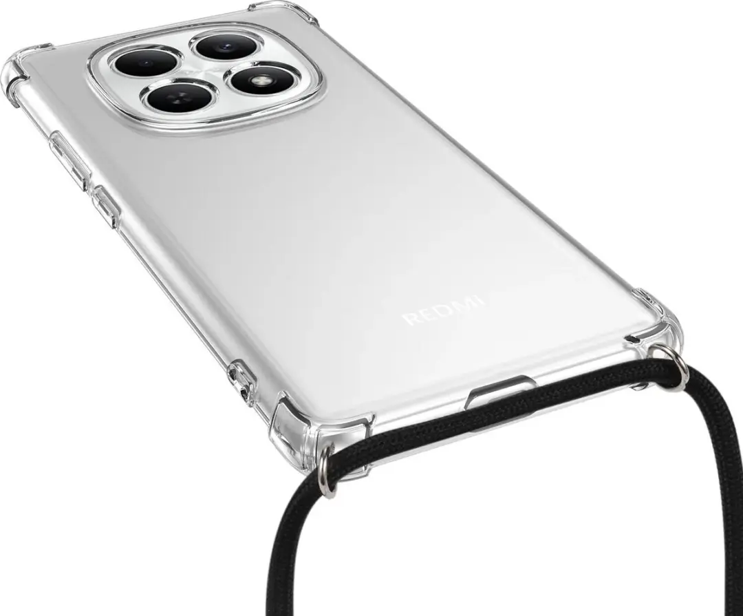 Selected Transparant Hoesje Xiaomi Redmi Note 15 4G - TPU Schokbestendig met Koord