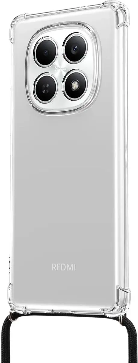 Selected Transparant Hoesje Xiaomi Redmi Note 15 4G - TPU Schokbestendig met Koord