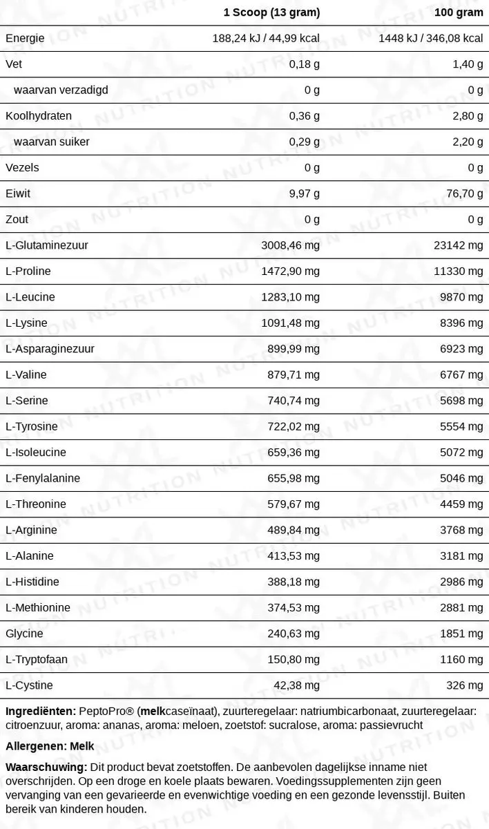 XXL Nutrition PeptoPro Hydrolysaat 500g - Tropisch Fruit