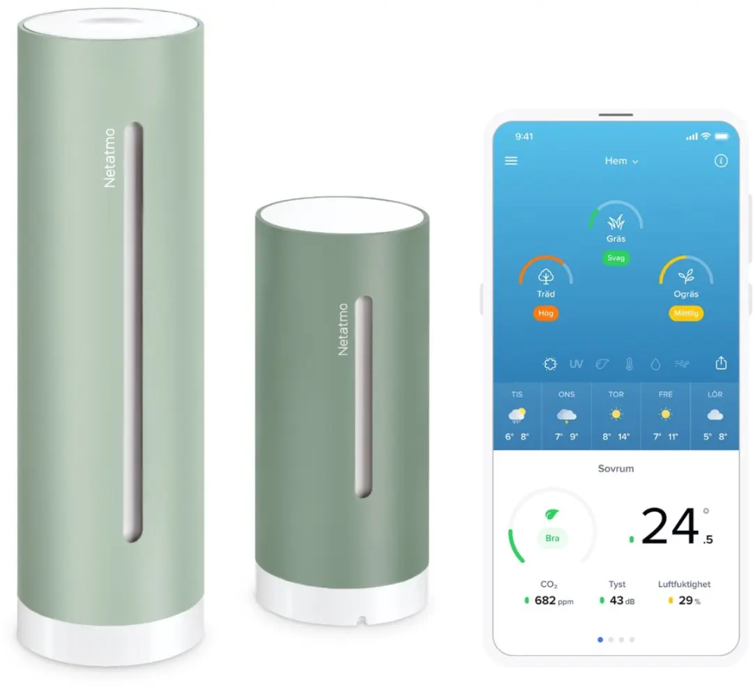 Netatmo Weather Pack Weerstation Regenmeter CO2 Luchtkwaliteit Mint