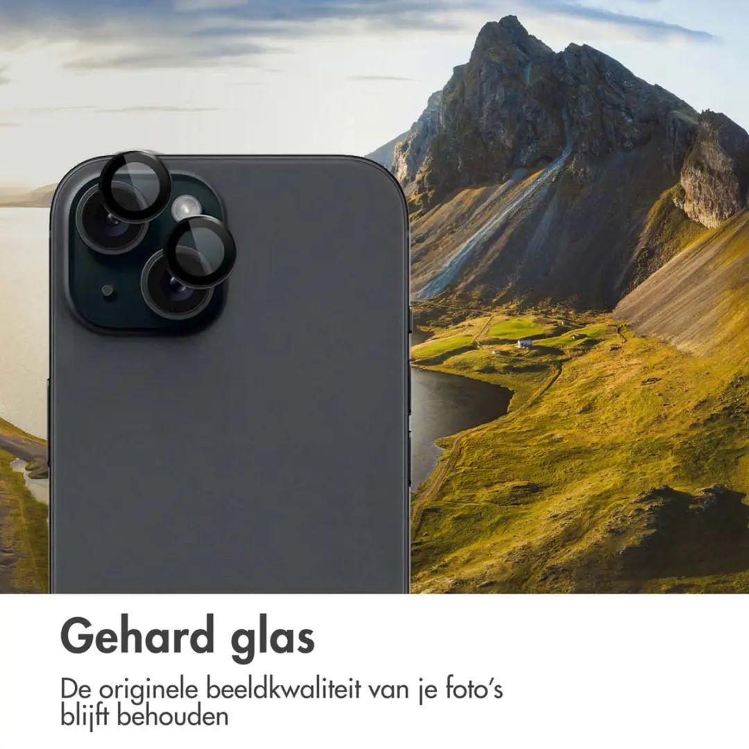 Imoshion SH00085328 Camera Lens Protector - iPhone 15 Plus - 2 Stuks - Zwart - afbeelding 4 van 6