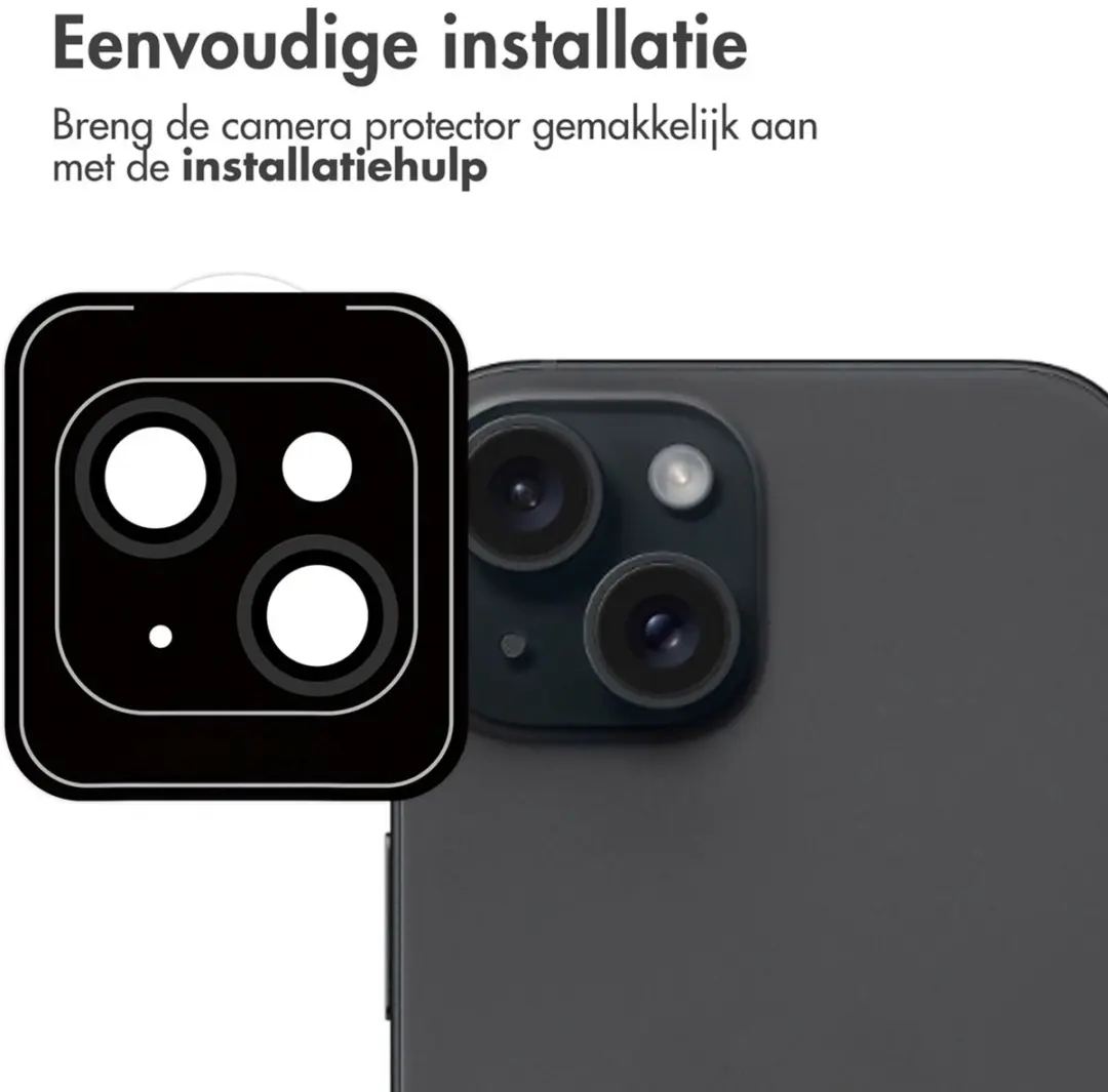 Imoshion SH00085328 Camera Lens Protector - iPhone 15 Plus - 2 Stuks - Zwart - afbeelding 6 van 6