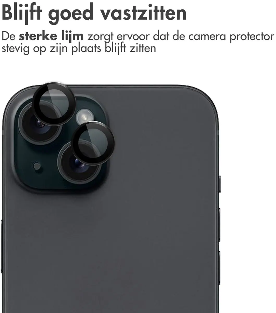 Imoshion SH00085328 Camera Lens Protector - iPhone 15 Plus - 2 Stuks - Zwart - afbeelding 3 van 6