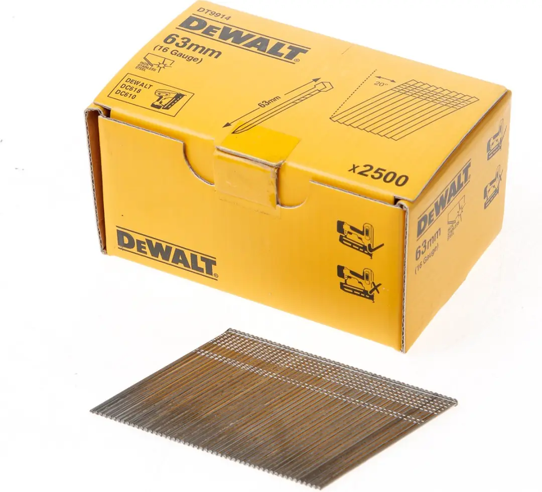 DeWalt DNBA1663SZ Spijkers RVS 1.6x63mm