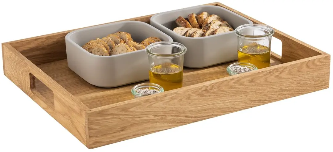 APS 761 Houten Dienblad Eiken 45x35cm - Vaatwasserbestendig