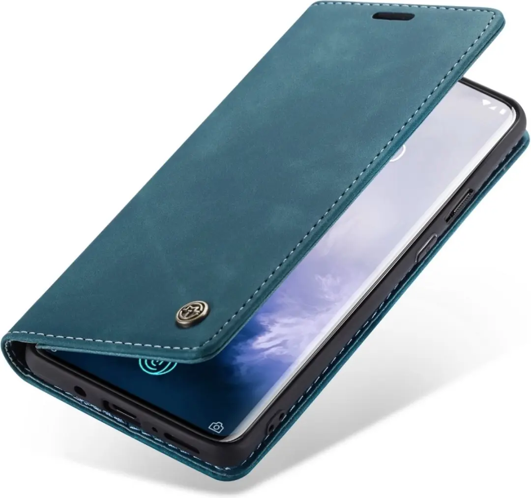 Caseme 013 Bookcase Portemonnee OnePlus 7 Pro - 2 Pasjes - Blauw