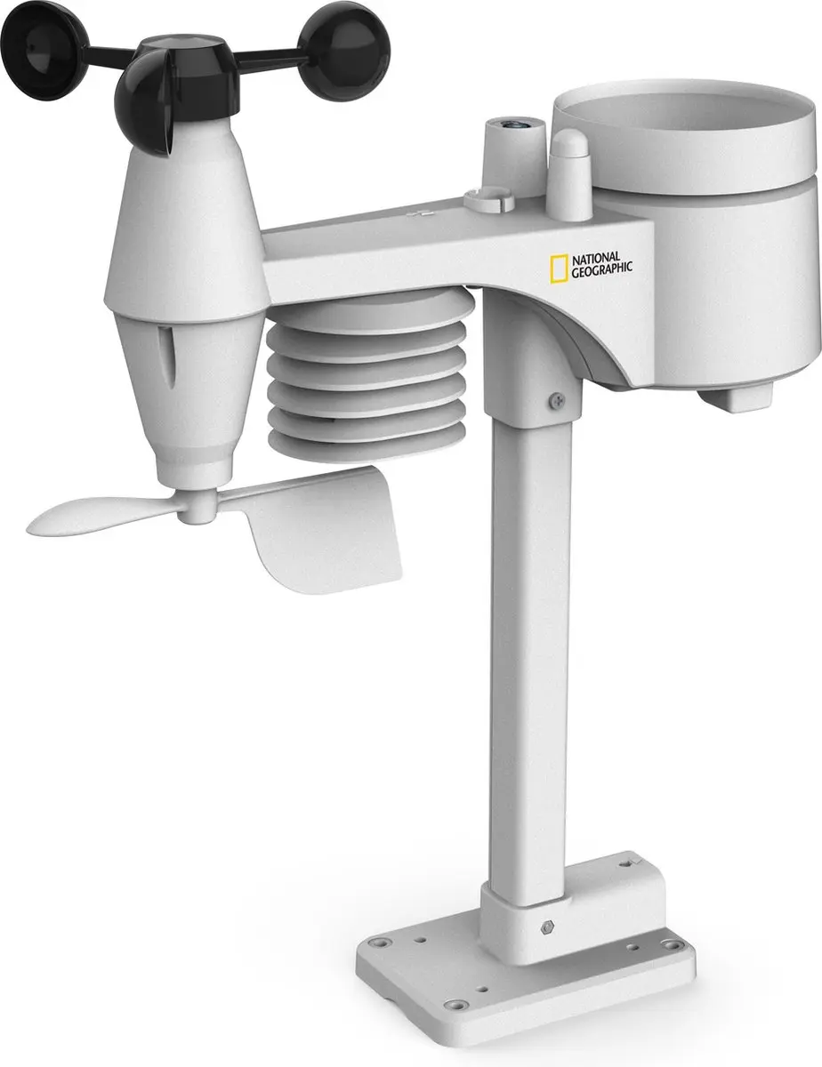Bresser National Geographic Weerstation 7-in-1 WLAN - UV/Luchtdruk - Zwart/Wit