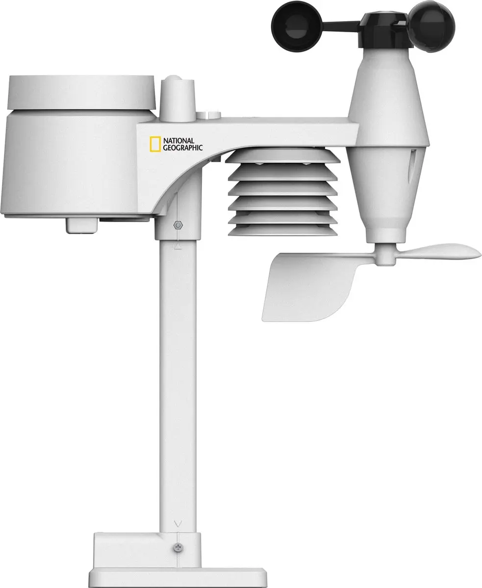Bresser National Geographic Weerstation 7-in-1 WLAN - UV/Luchtdruk - Zwart/Wit