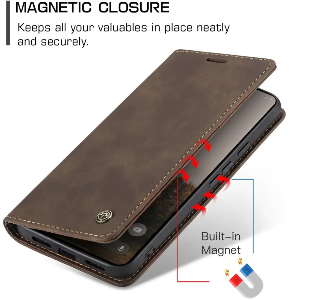 Caseme Book Case 013 Google Pixel 11/11 Pro - Donkerbruin