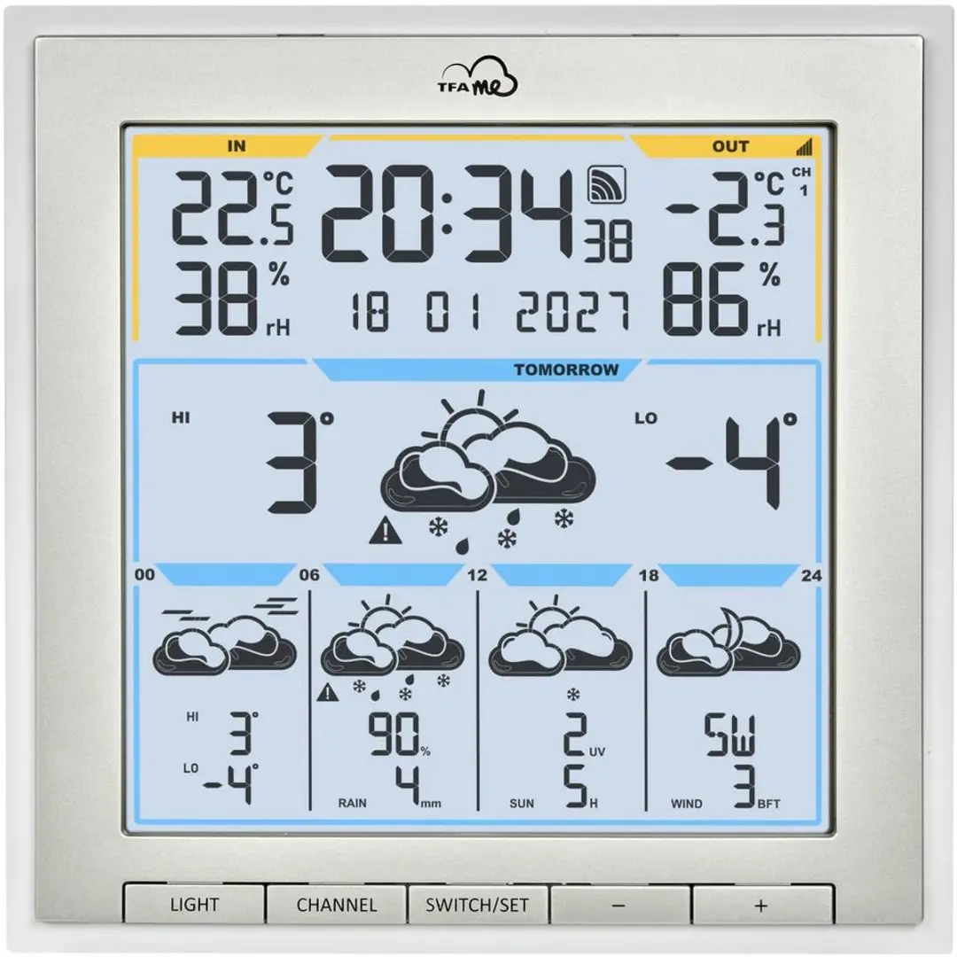 TFA Dostmann WiFi-weerstation ID-08 35.8105.02 - 5 dagen - Wit