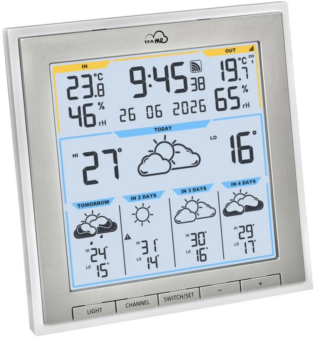 TFA Dostmann WiFi-weerstation ID-08 35.8105.02 - 5 dagen - Wit