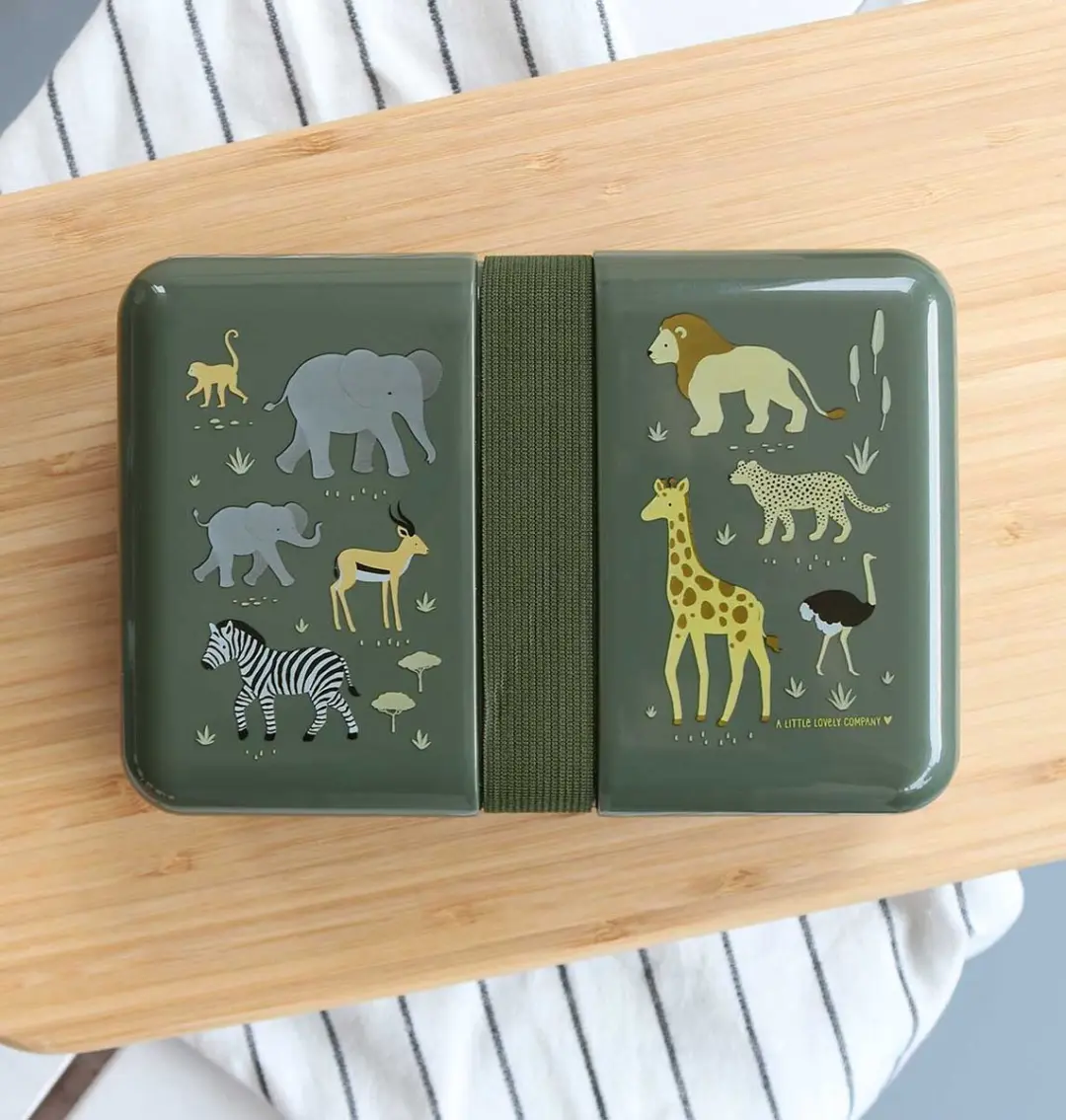 A Little Lovely Company Lunchbox Savanne - 0,85L - 3 Delen