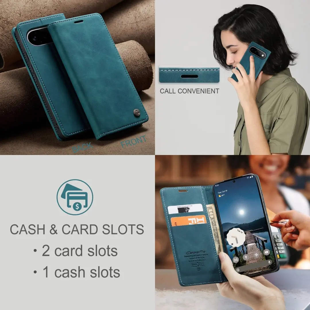 CaseMe Hoesje Pixel 11/11 Pro Blauw - 2 Pasjes - afbeelding 6 van 6
