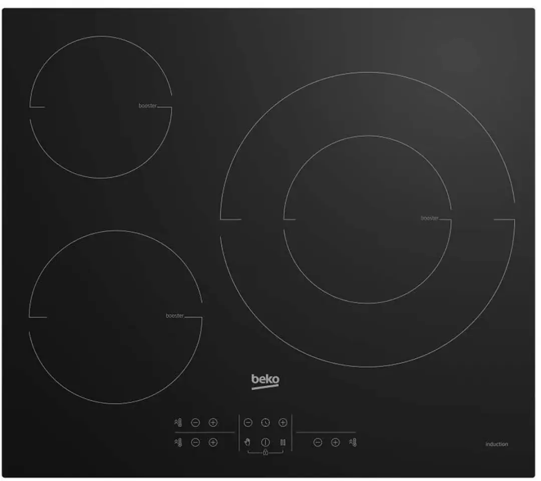 Beko HII63205MT Inductiekookplaat 58cm - 5700W - 3 Zones - Zwart