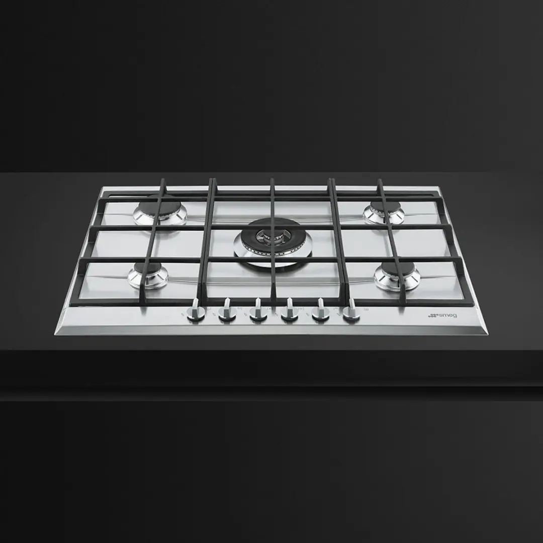 Smeg P272XGH Gaskookplaat 75cm - 5 Zones - Roestvrijstaal