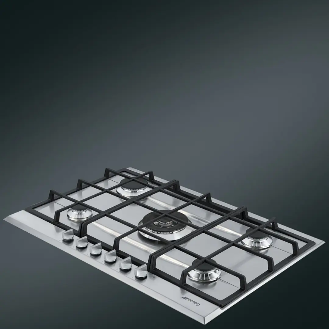 Smeg P272XGH Gaskookplaat 75cm - 5 Zones - Roestvrijstaal
