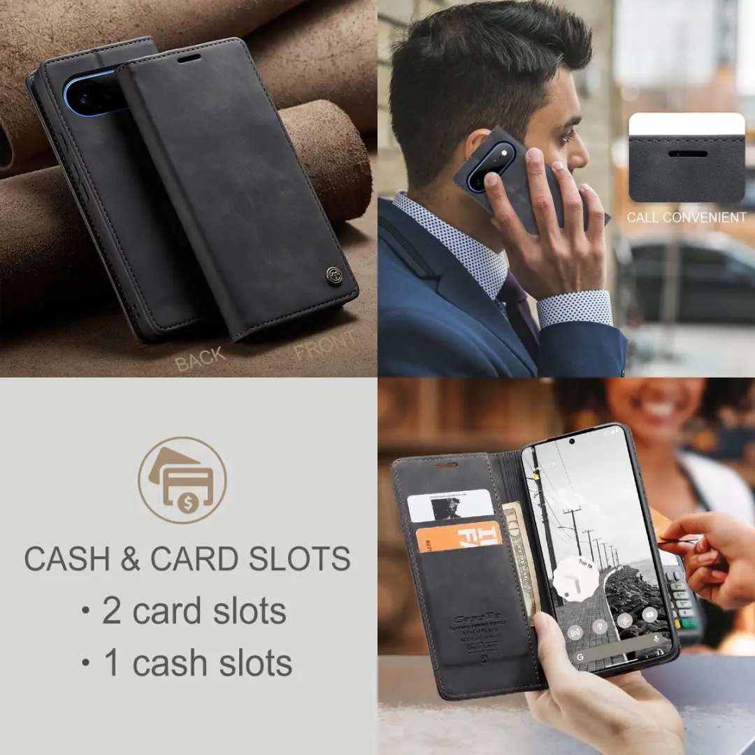 Caseme 013 Book Case Hoesje Google Pixel 11 Pro XL - Zwart