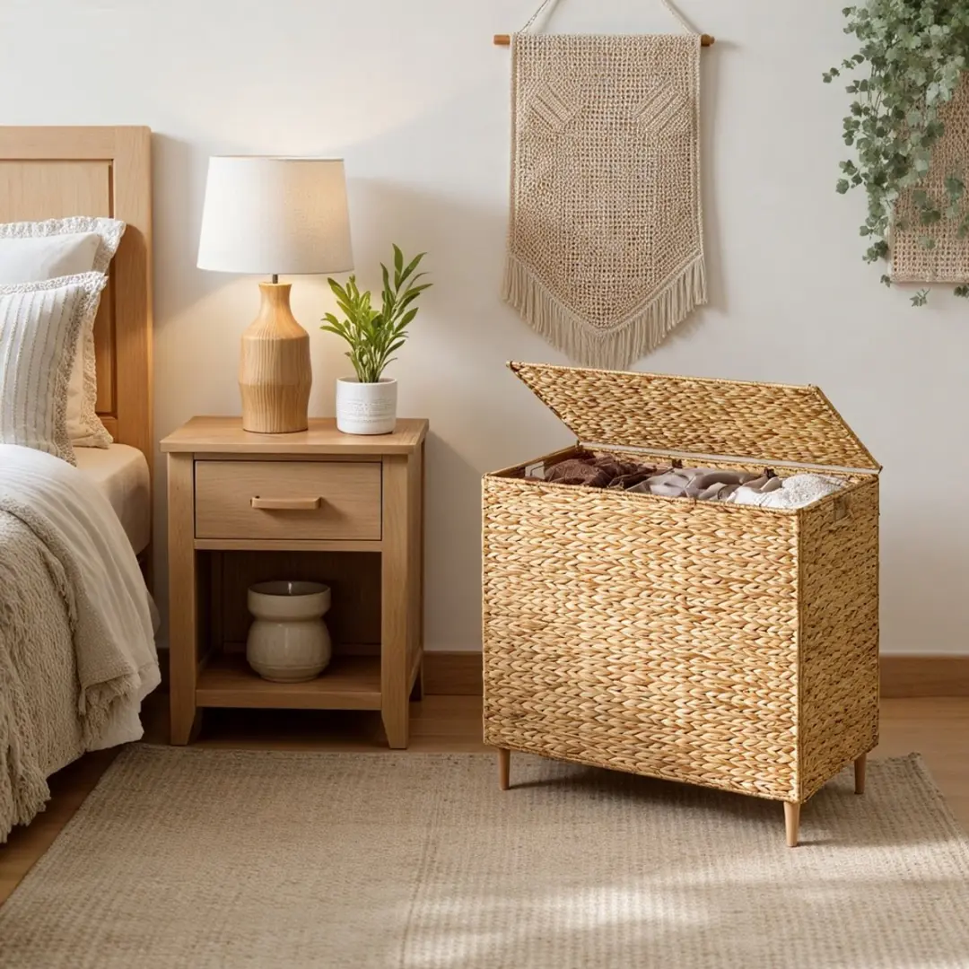 Songmics Wasmand Naturel 76x40x70cm