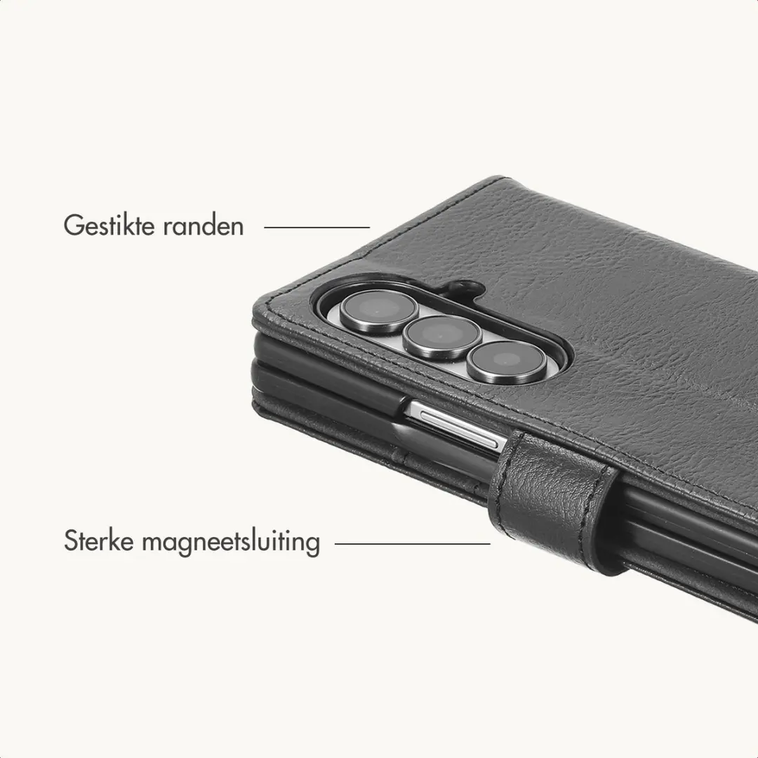 imoshiion Hoesje Samsung Galaxy Z Fold8 Ultra - 3 Pasjes - Zwart