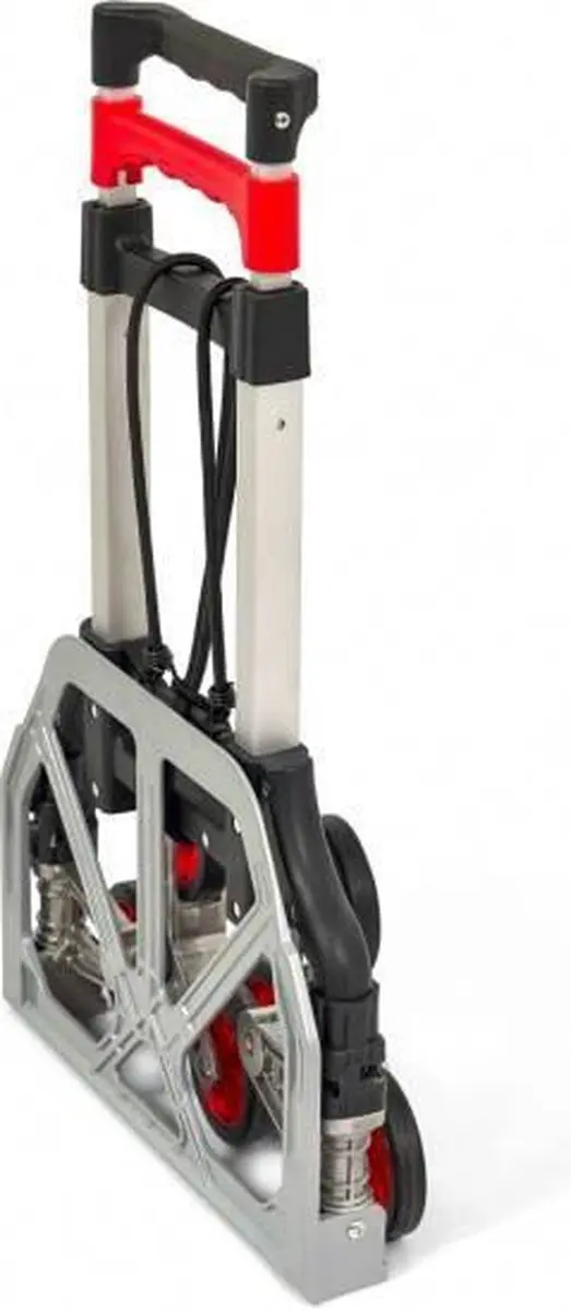 HBM Steekwagen voor trappen 75 Kg - Zwart/Rood/Zilver