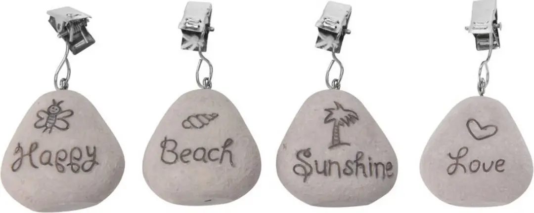 Excellent Houseware Ibiza Tafelkleedgewichtjes - 3 Stuks - Grijs